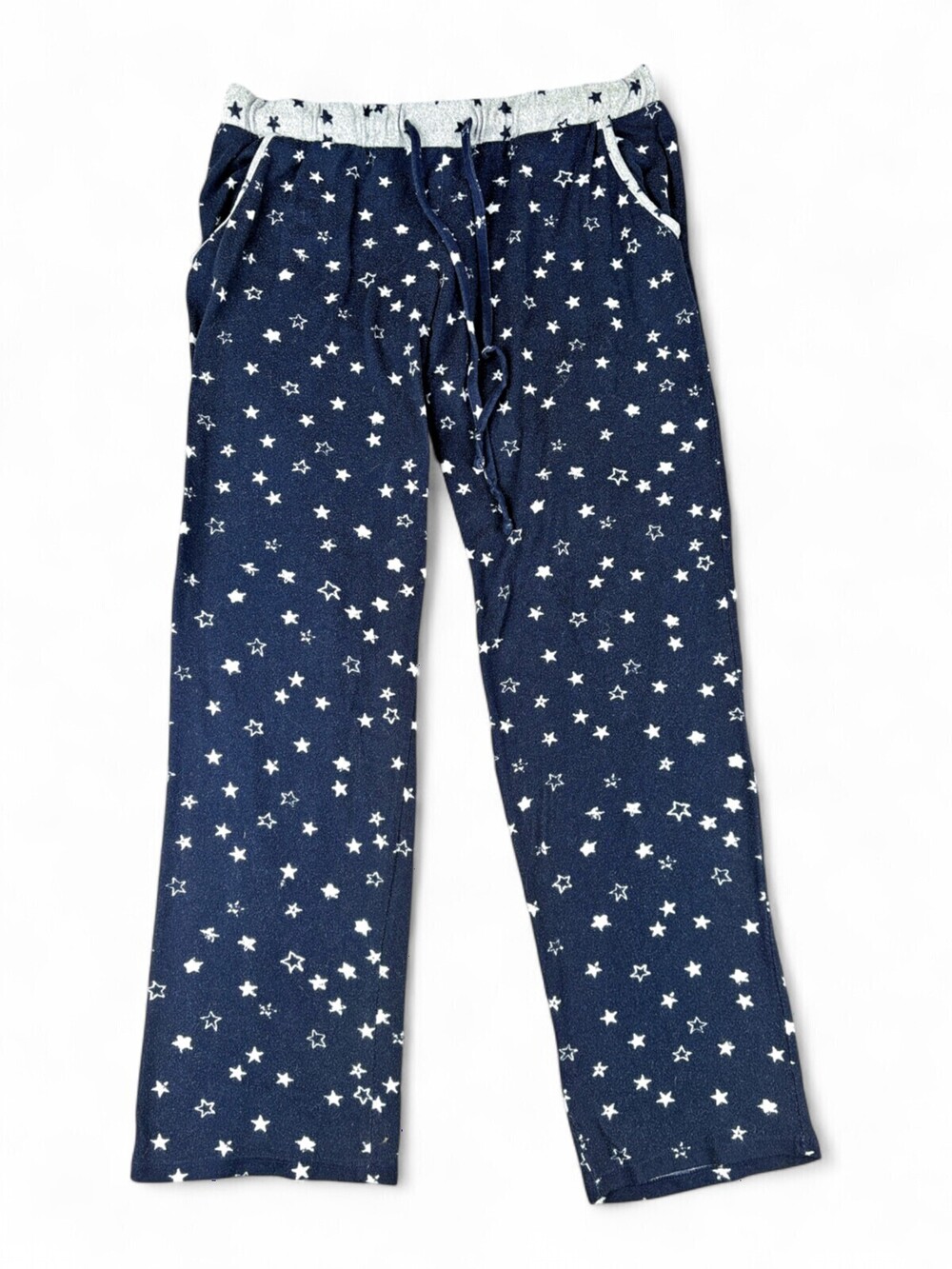 Lucky Brand Star Print Lounge Pajama Pants Womens M Navy Blue RN71222